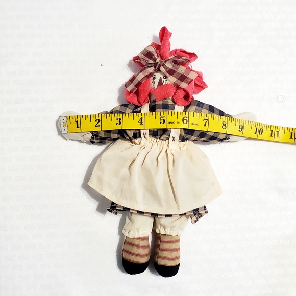 Raggedy Ann Cloth Doll With Rag Hair Handmade. - Picture 7 of 8